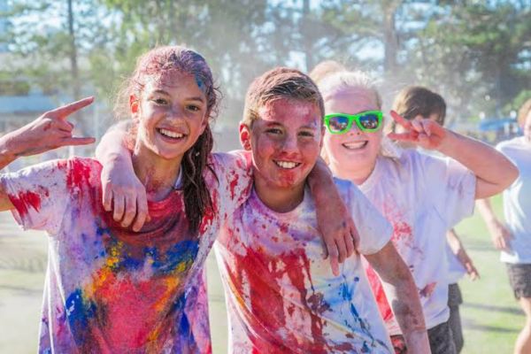 Colour Run boy and girl